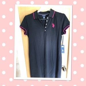 NWT U.S. Polo Assn. collared polo shirt dress